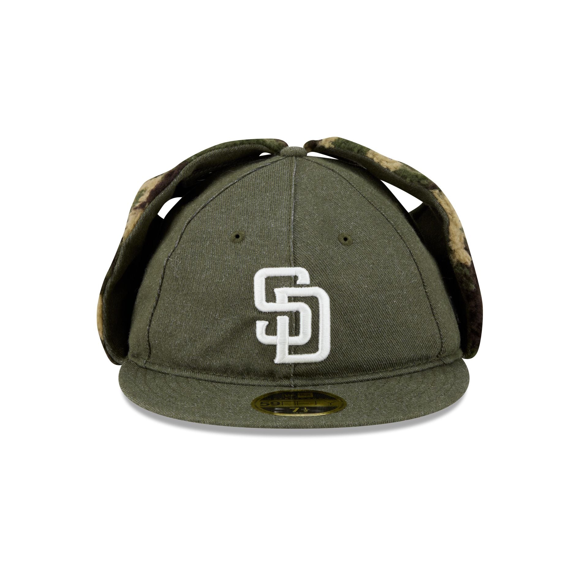 San Diego Padres Three Looms Cotton Twill Camo Retro Crown Dog Ear 59FIFTY Fitted Hat