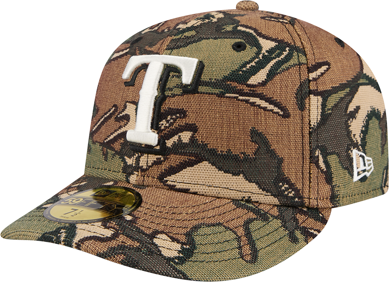 Texas Rangers Three Looms Jacquard Camo 59FIFTY Fitted Hat