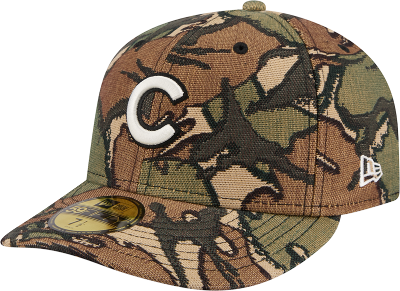 Chicago Cubs Three Looms Jacquard Camo 59FIFTY Fitted Hat