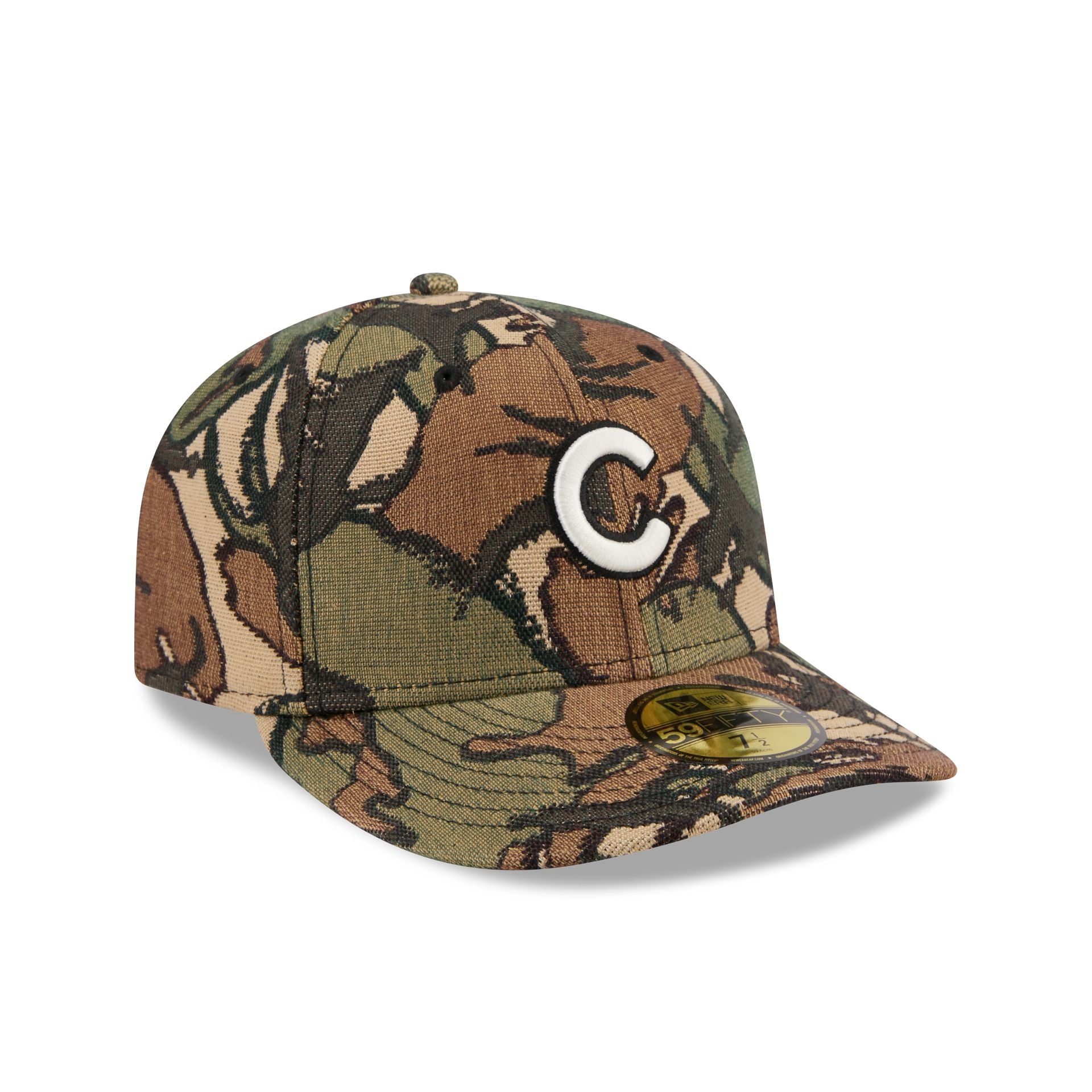 Chicago Cubs Three Looms Jacquard Camo 59FIFTY Fitted Hat