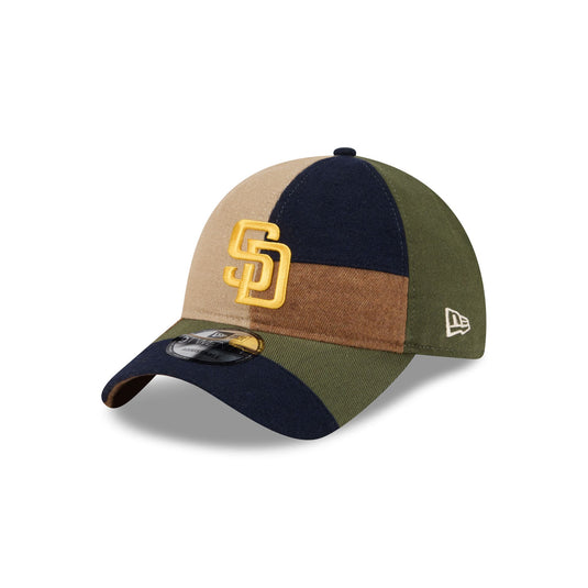 San Diego Padres Three Looms Cotton Twill Patchwork 9TWENTY Adjustable Hat - New Era Cap