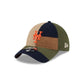 New York Mets Three Looms Cotton Twill Patchwork 9TWENTY Adjustable Hat