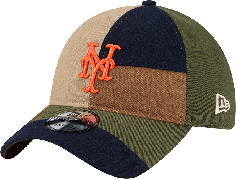 New York Mets Three Looms Cotton Twill Patchwork 9TWENTY Adjustable Hat