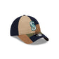 Seattle Mariners Three Looms Cotton Twill Patchwork 9TWENTY Adjustable Hat