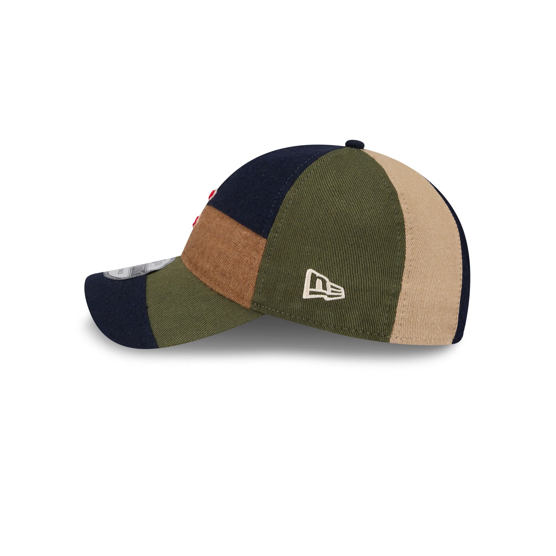 Chicago Cubs Three Looms Cotton Twill Patchwork 9TWENTY Adjustable Hat