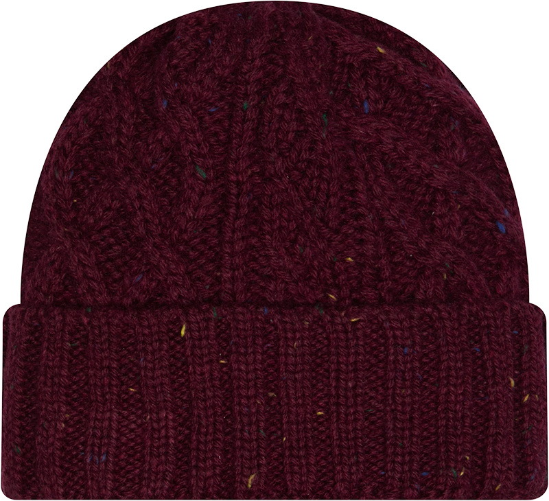 New Era Cap Speckled Maroon Cable Knit Hat