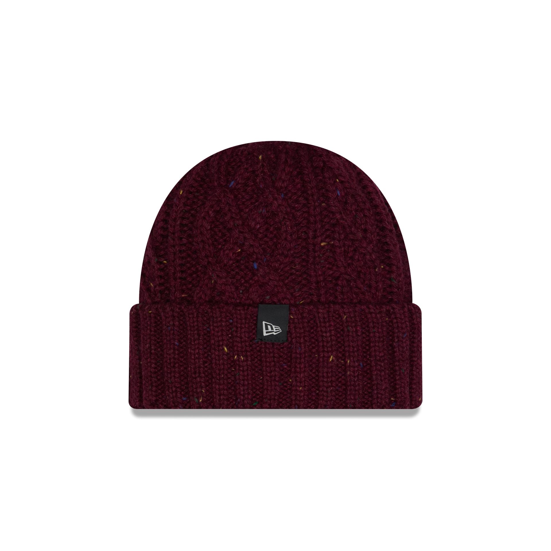 New Era Cap Speckled Maroon Cable Knit Hat