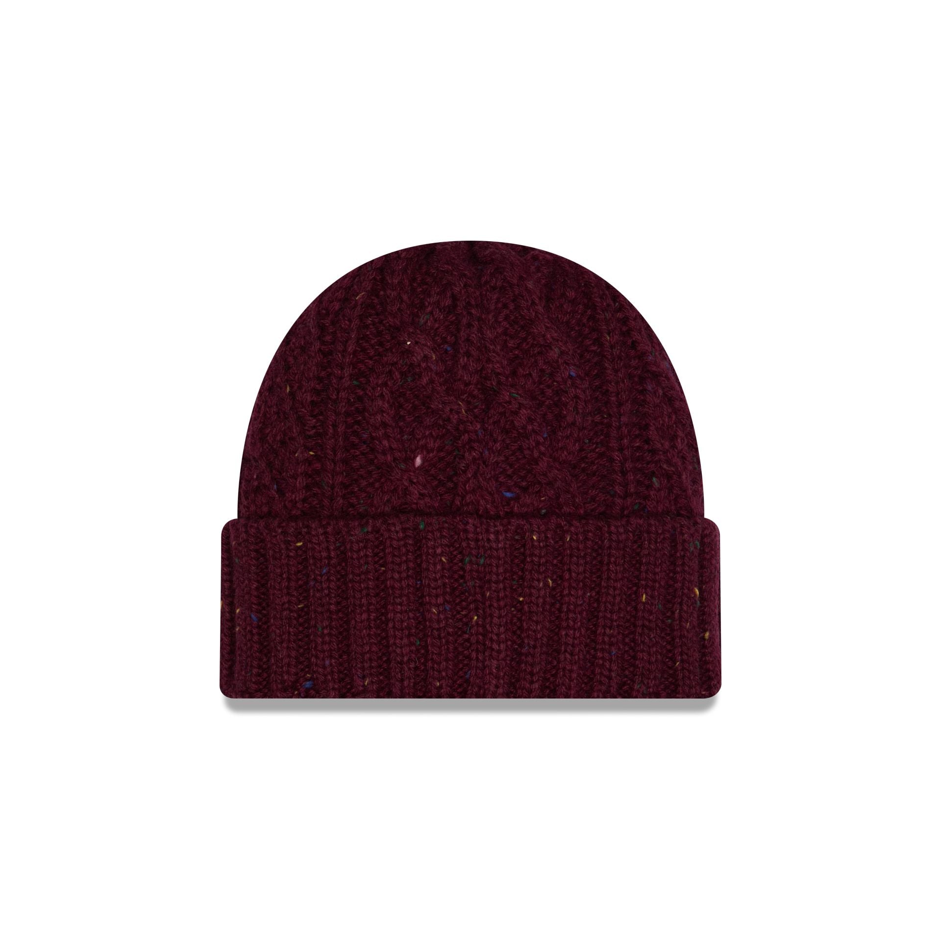 New Era Cap Speckled Maroon Cable Knit Hat