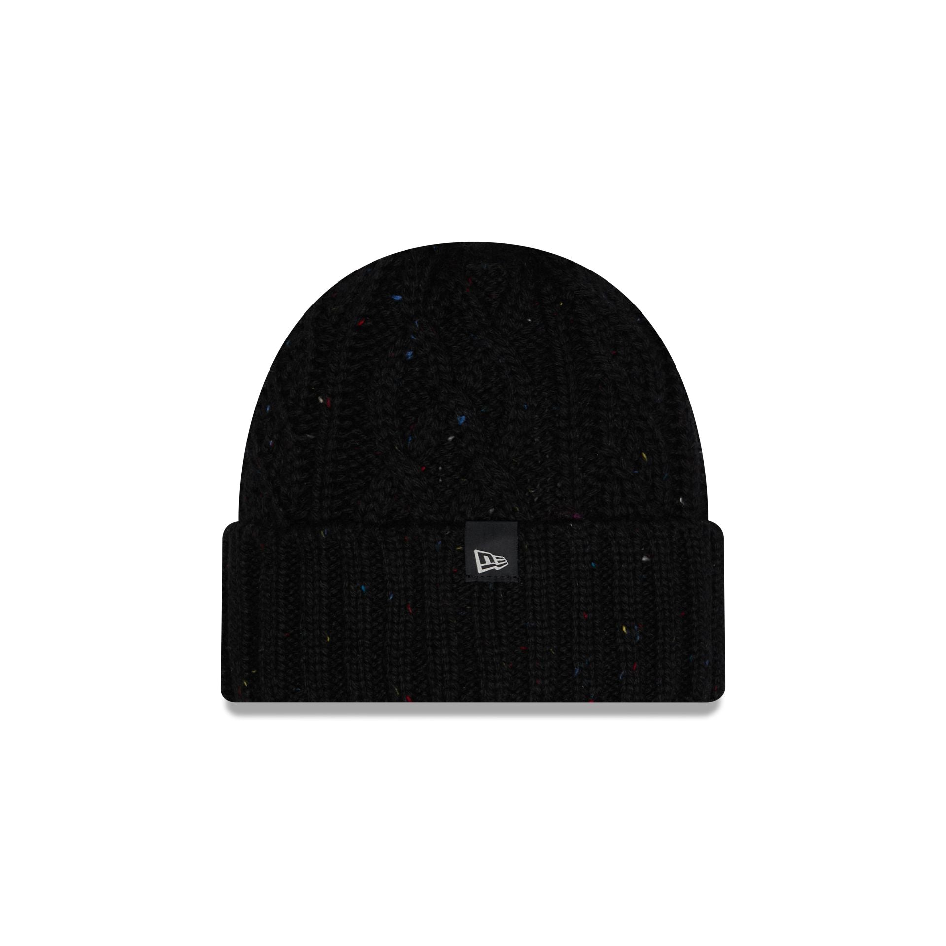 New Era Cap Speckled Black Cable Knit Hat