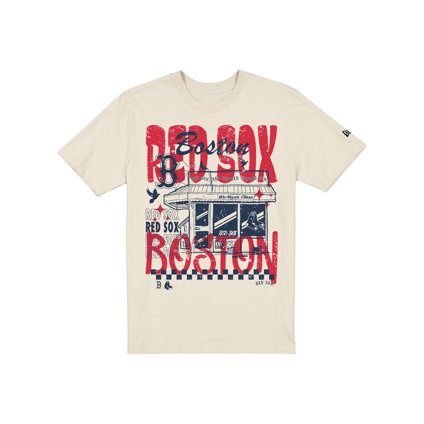 Boston Red Sox Diner Chrome T-Shirt, White Boston Red Sox Diner Chrome T-Shirt, White