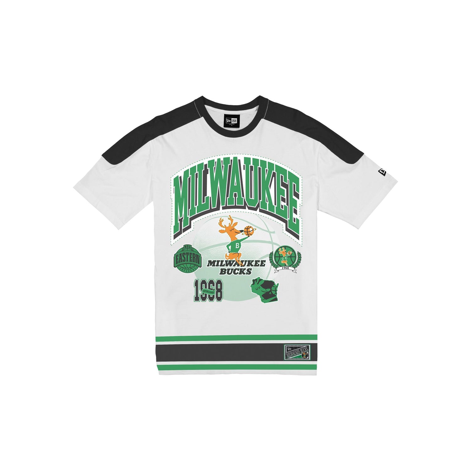 Milwaukee Bucks Sport Classics Vintage White T-Shirt