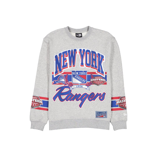 New York Rangers Sport Classics Vintage Gray Crewneck - New Era Cap