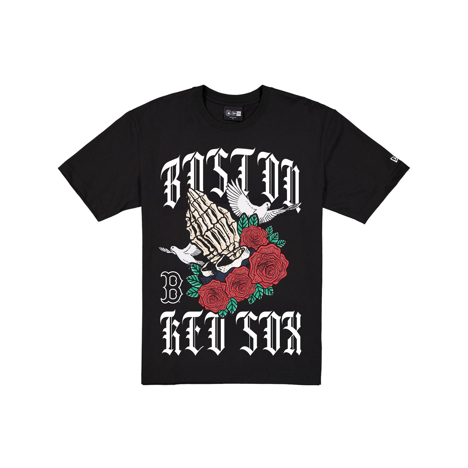 Boston Red Sox Gothic Bloom Black T-Shirt