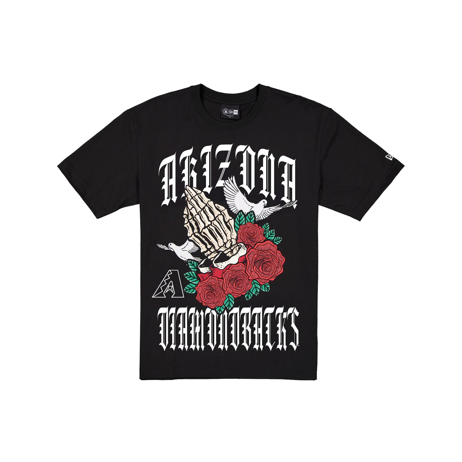 Arizona Diamondbacks Gothic Bloom Black T-Shirt