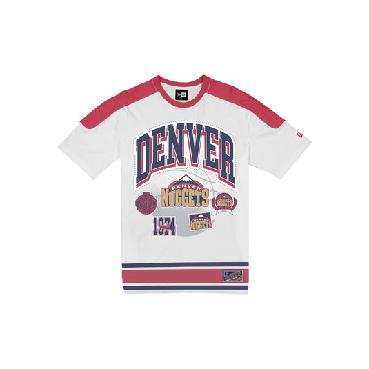 Denver Nuggets Sport Classics Vintage White T-Shirt - New Era Cap