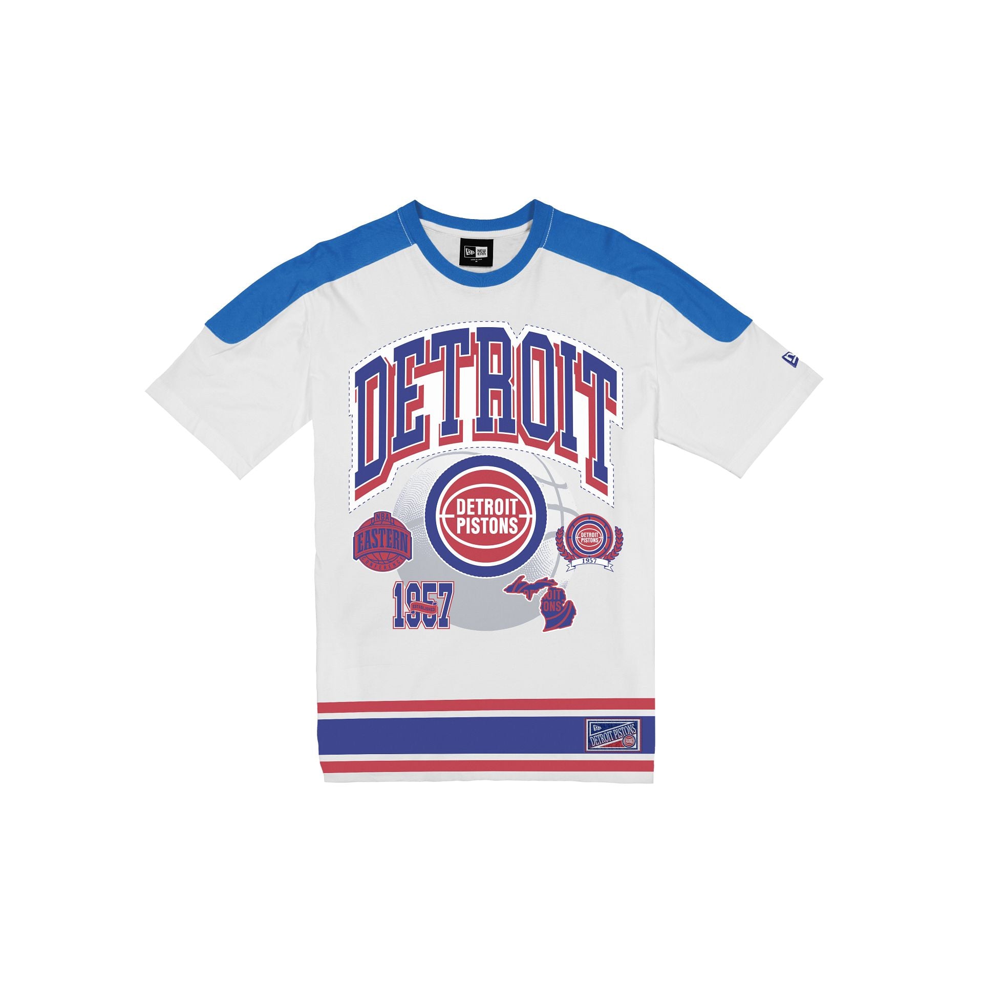 Detroit Pistons Sport Classics Vintage White T-Shirt