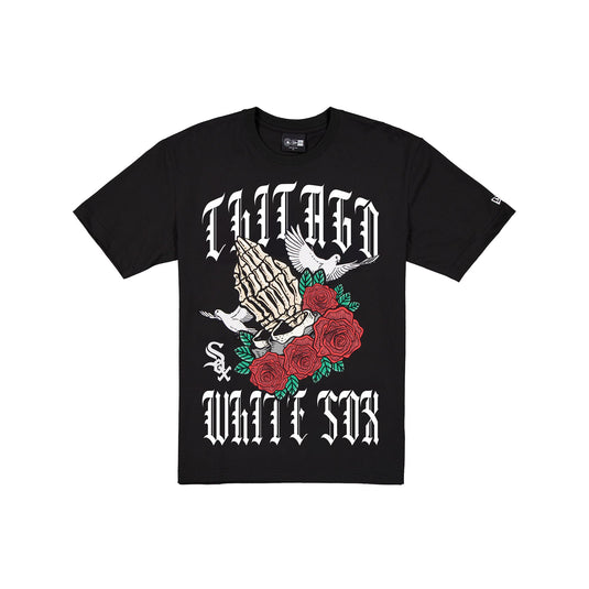 Chicago White Sox Gothic Bloom Black T-Shirt - New Era Cap