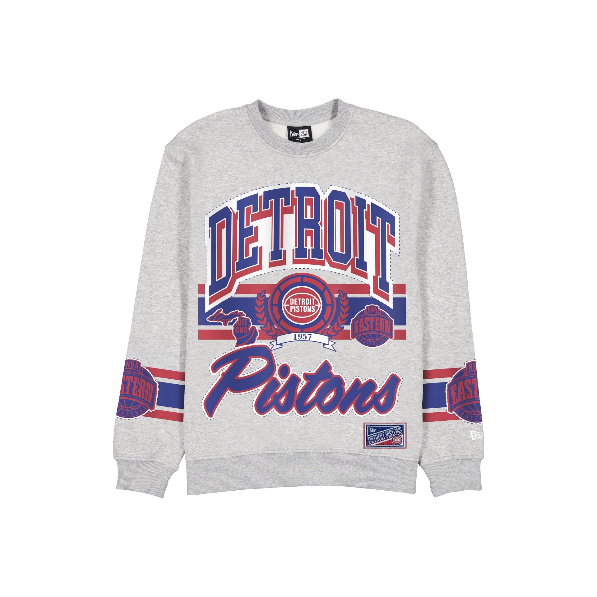 Detroit Pistons Sport Classics Vintage Gray Crewneck