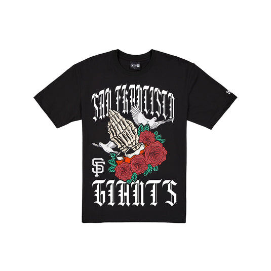San Francisco Giants Gothic Bloom Black T-Shirt - New Era Cap