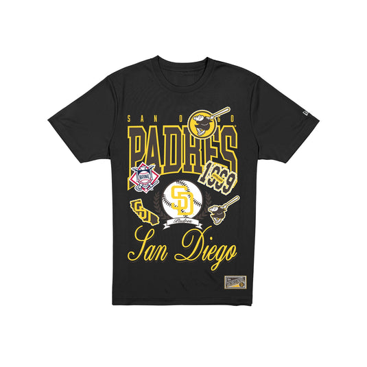 San Diego Padres Sport Classics Vintage Black T-Shirt - New Era Cap