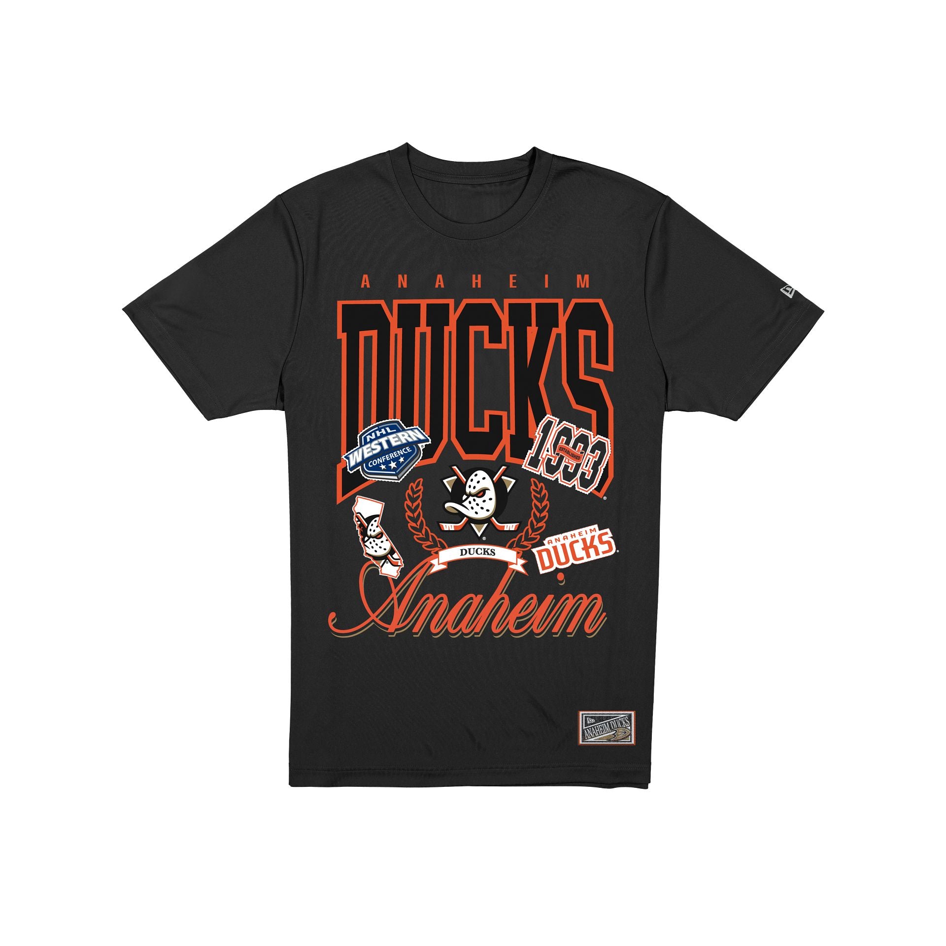 Anaheim Ducks Sport Classics Vintage Black T-Shirt