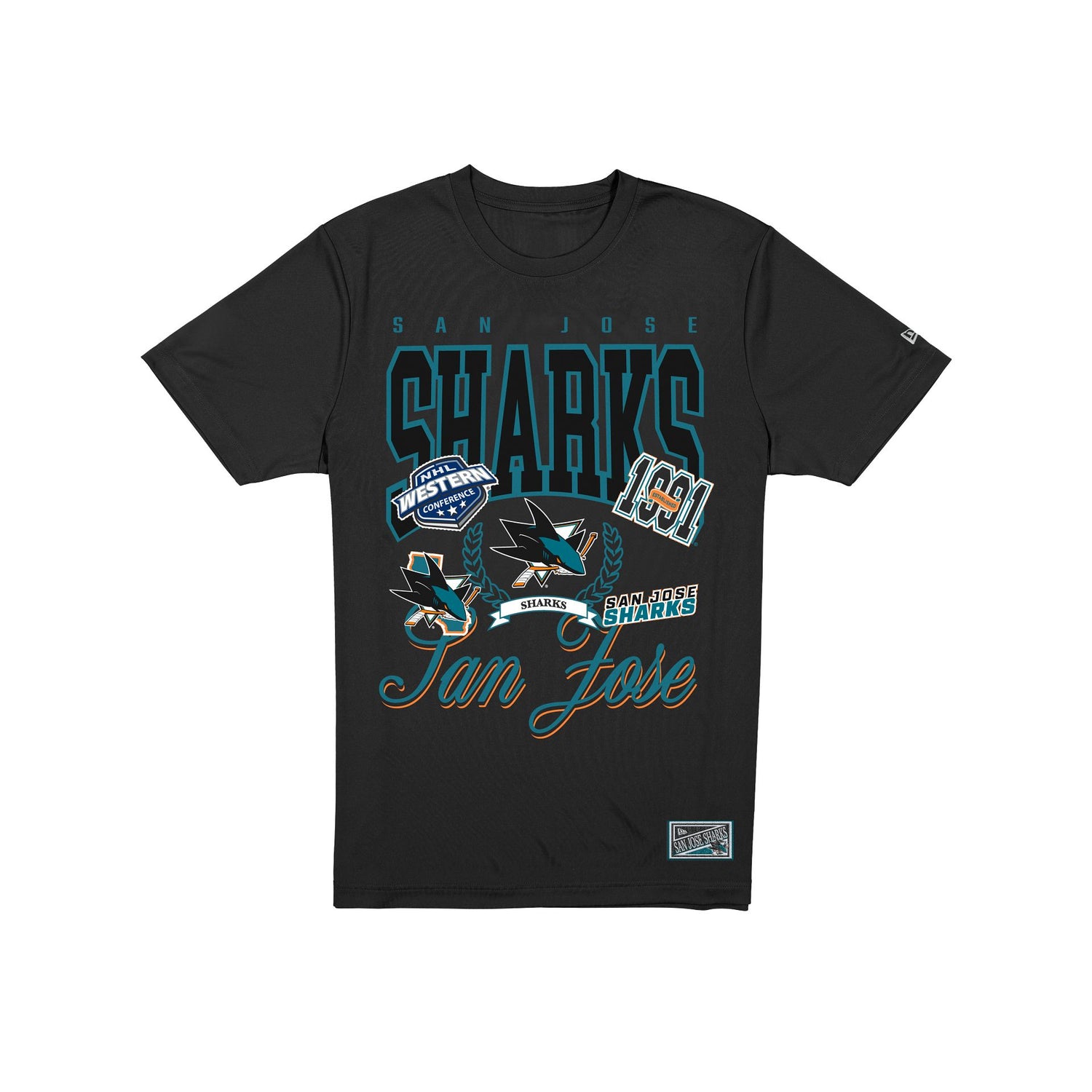 San Jose Sharks Sport Classics Vintage Black T-Shirt