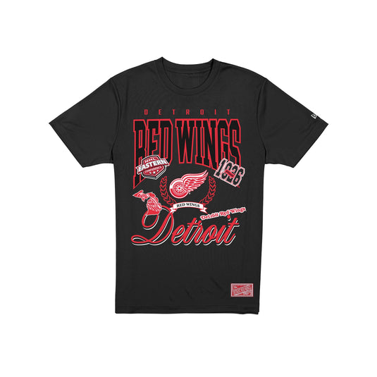 Detroit Red Wings Sport Classics Vintage Black T-Shirt - New Era Cap