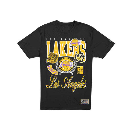 Los Angeles Lakers Sport Classics Vintage Black T-Shirt - New Era Cap