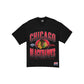 Chicago Blackhawks Throwback Black Boxy T-Shirt