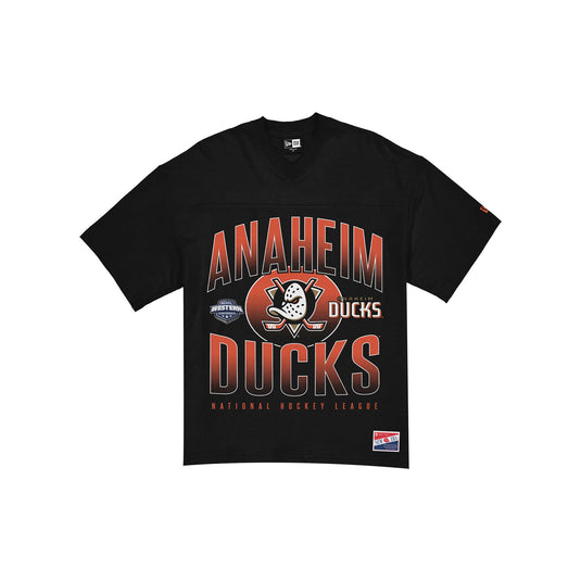 Anaheim Ducks Throwback Black Boxy T-Shirt - New Era Cap
