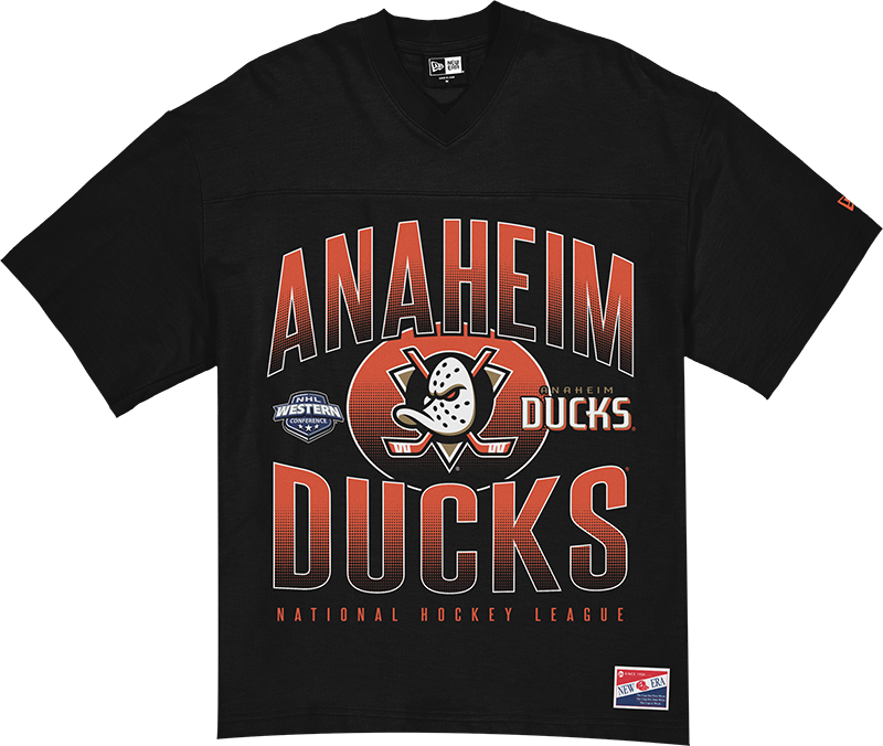 Anaheim Ducks Throwback Black Boxy T-Shirt