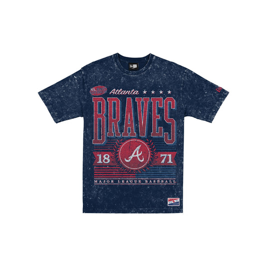 Atlanta Braves Throwback Vintage Wash T-Shirt - New Era Cap