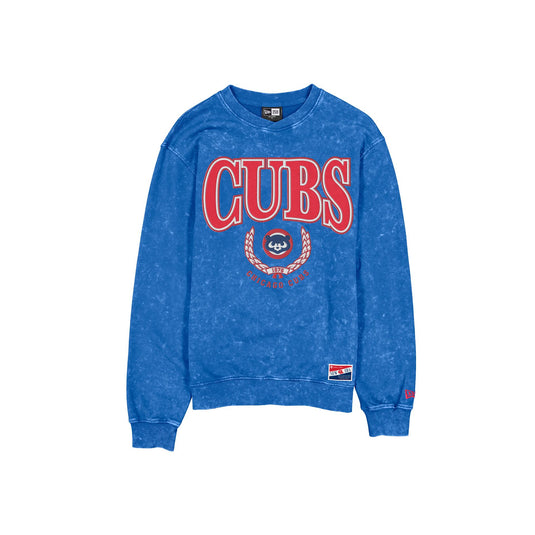 Chicago Cubs Throwback Mineral Wash Crewneck - New Era Cap