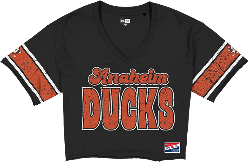 Anaheim Ducks Throwback Women's Cropped T-Shirt