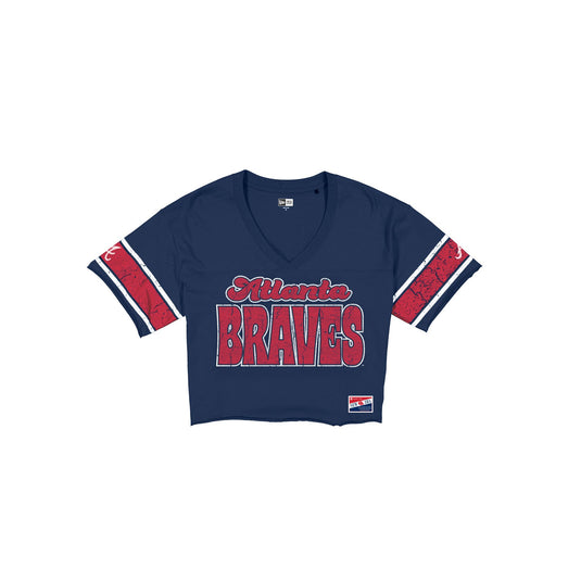 Atlanta Braves Throwback Women's Cropped T-Shirt - New Era Cap