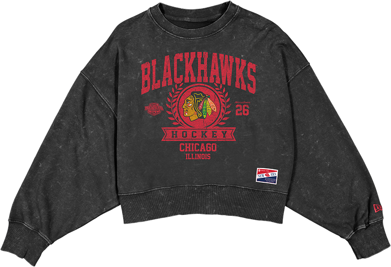 Chicago Blackhawks Throwback Women's Boxy Crewneck