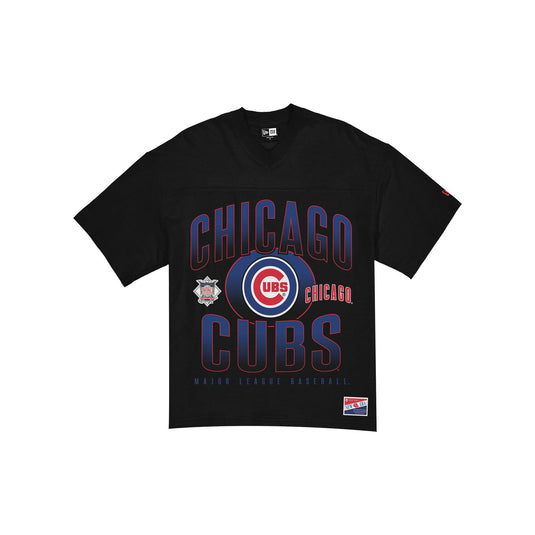 Chicago Cubs Throwback Black Boxy T-Shirt - New Era Cap