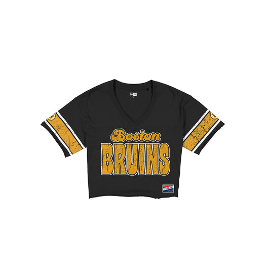 Boston Bruins Throwback Women's Cropped T-Shirt - New Era Cap