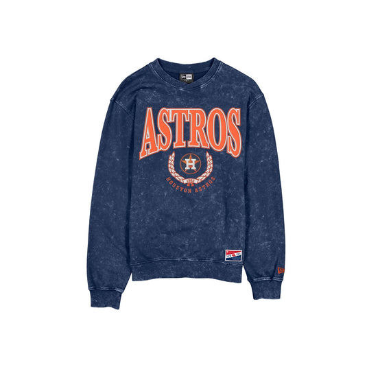 Houston Astros Throwback Mineral Wash Crewneck - New Era Cap
