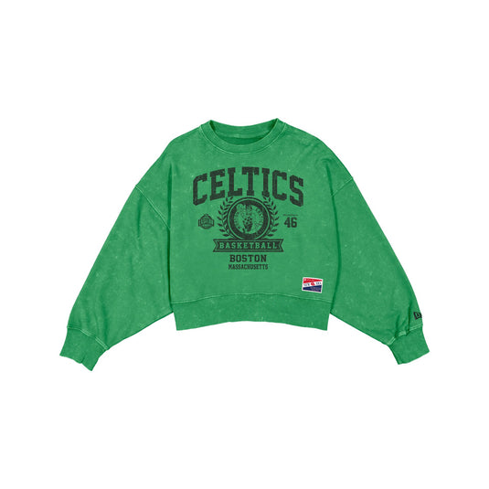 Boston Celtics Throwback Women's Boxy Crewneck - New Era Cap