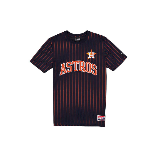 Houston Astros Throwback Applique Pinstripe T-Shirt - New Era Cap