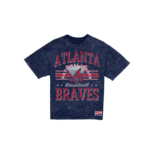Atlanta Braves Throwback Vintage Wash Women's T-Shirt - New Era Cap