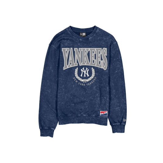 New York Yankees Throwback Mineral Wash Crewneck - New Era Cap