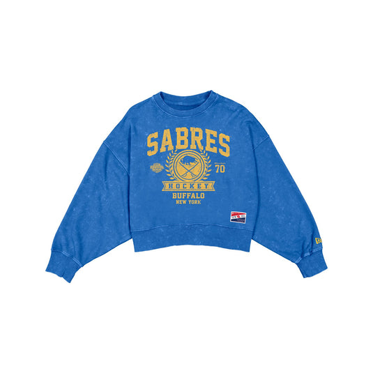 Buffalo Sabres Throwback Women's Boxy Crewneck - New Era Cap