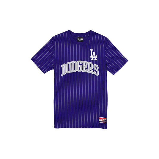 Los Angeles Dodgers Throwback Applique Pinstripe T-Shirt - New Era Cap