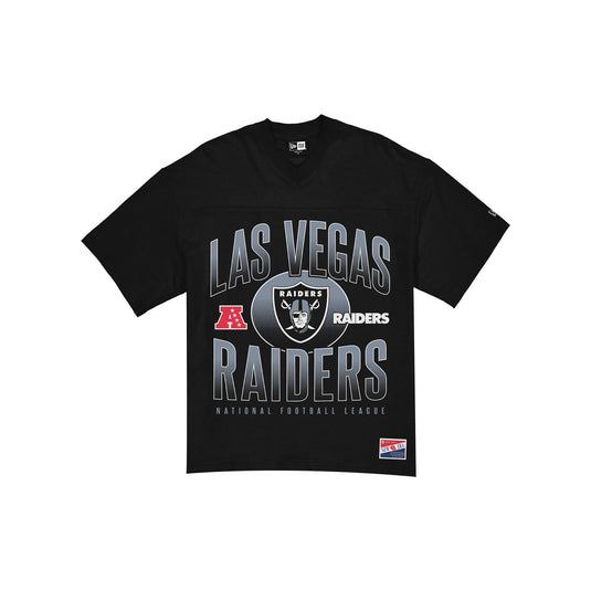 Las Vegas Raiders Throwback Black Boxy T-Shirt - New Era Cap