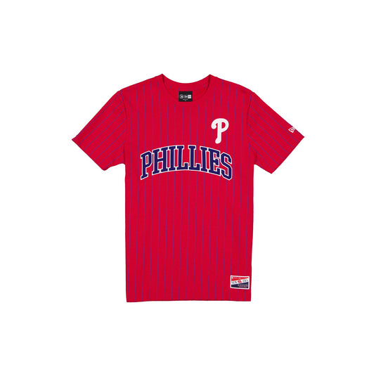 Philadelphia Phillies Throwback Applique Pinstripe T-Shirt - New Era Cap