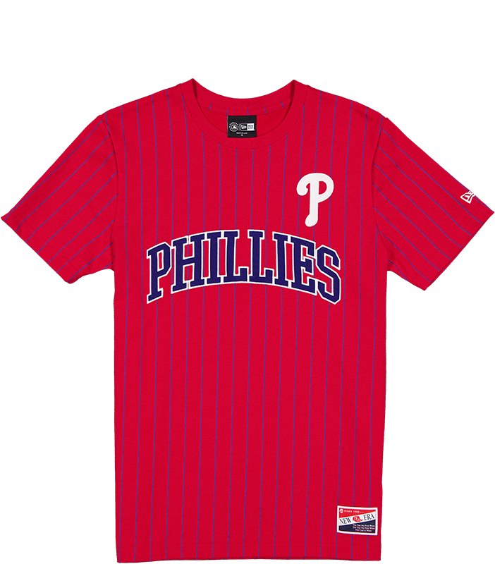Philadelphia Phillies Throwback Applique Pinstripe T-Shirt