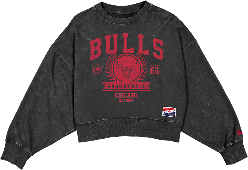 Chicago Bulls Throwback Women's Boxy Crewneck