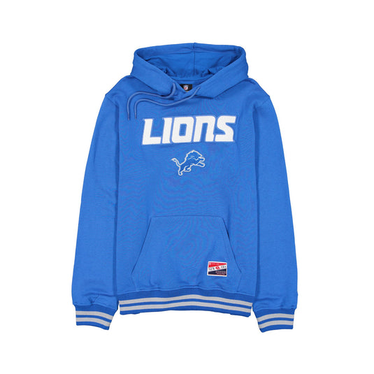 Detroit Lions Throwback Felt Logo Hoodie - New Era Cap